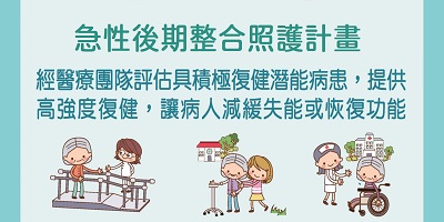「復健黃金期，健康不拖延--認識急性後期整合照護 (PAC)」