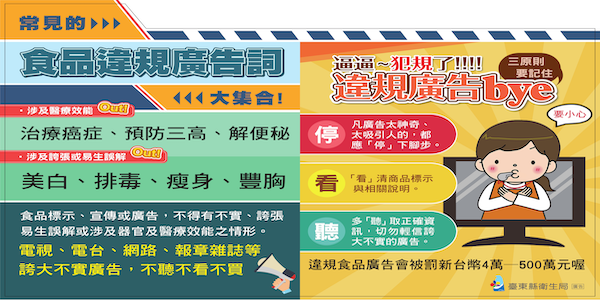 誇大不實的食品廣告，別相信!